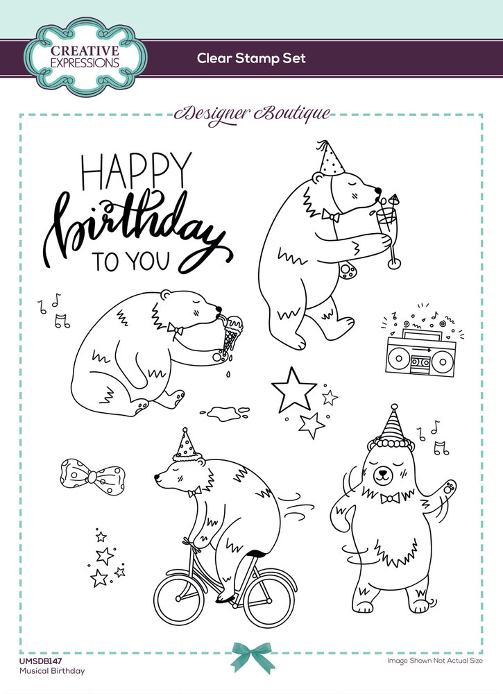 Creative Expressions Designer Boutique Clear Stamp A5 Musical Birthday (UMSDB147) (OUTLET) Creative Expressions Designer Boutique Clear Stamp A5 Musical Birthday (UMSDB147) (OUTLET)