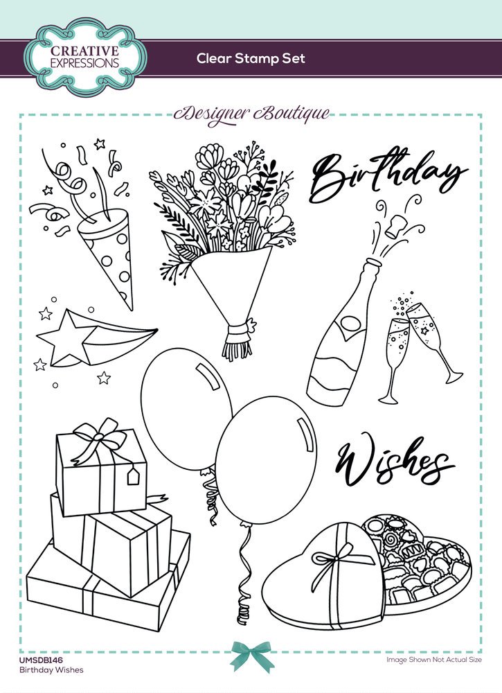 Creative Expressions Designer Boutique Clear Stamp A5 Birthday Wishes (UMSDB146) (OUTLET) Creative Expressions Designer Boutique Clear Stamp A5 Birthday Wishes (UMSDB146) (OUTLET)
