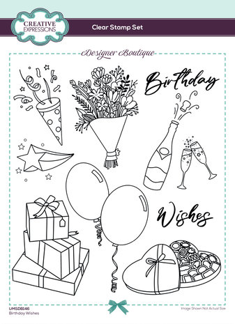 Creative Expressions Designer Boutique Clear Stamp A5 Birthday Wishes (UMSDB146) (OUTLET) Creative Expressions Designer Boutique Clear Stamp A5 Birthday Wishes (UMSDB146) (OUTLET)