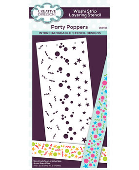 Creative Expressions Washi Strip Layering Stencil Party Poppers (CEST111) (OUTLET)
