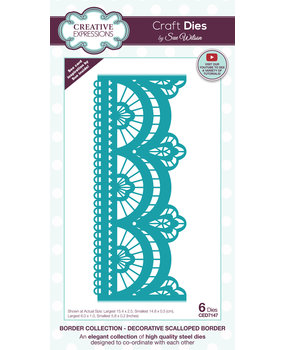Creative Expressions Sue Wilson Craft Die Border Decorative Scalloped Border (CED7147) (OUTLET)