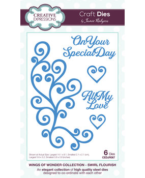 Creative Expressions Jamie Rodgers Craft Die Wings of Wonder Swirl Flourish (CEDJR067) (OUTLET)