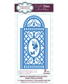 Creative Expressions Jamie Rodgers Craft Die Wings of Wonder Rose Trellis Panel (CEDJR065) (OUTLET)