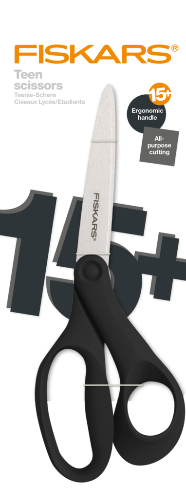Fiskars Scissors Teen +15 Black 20cm (1067866) (DISCONTINUED) Fiskars Scissors Teen +15 Black 20cm (1067866) (DISCONTINUED)