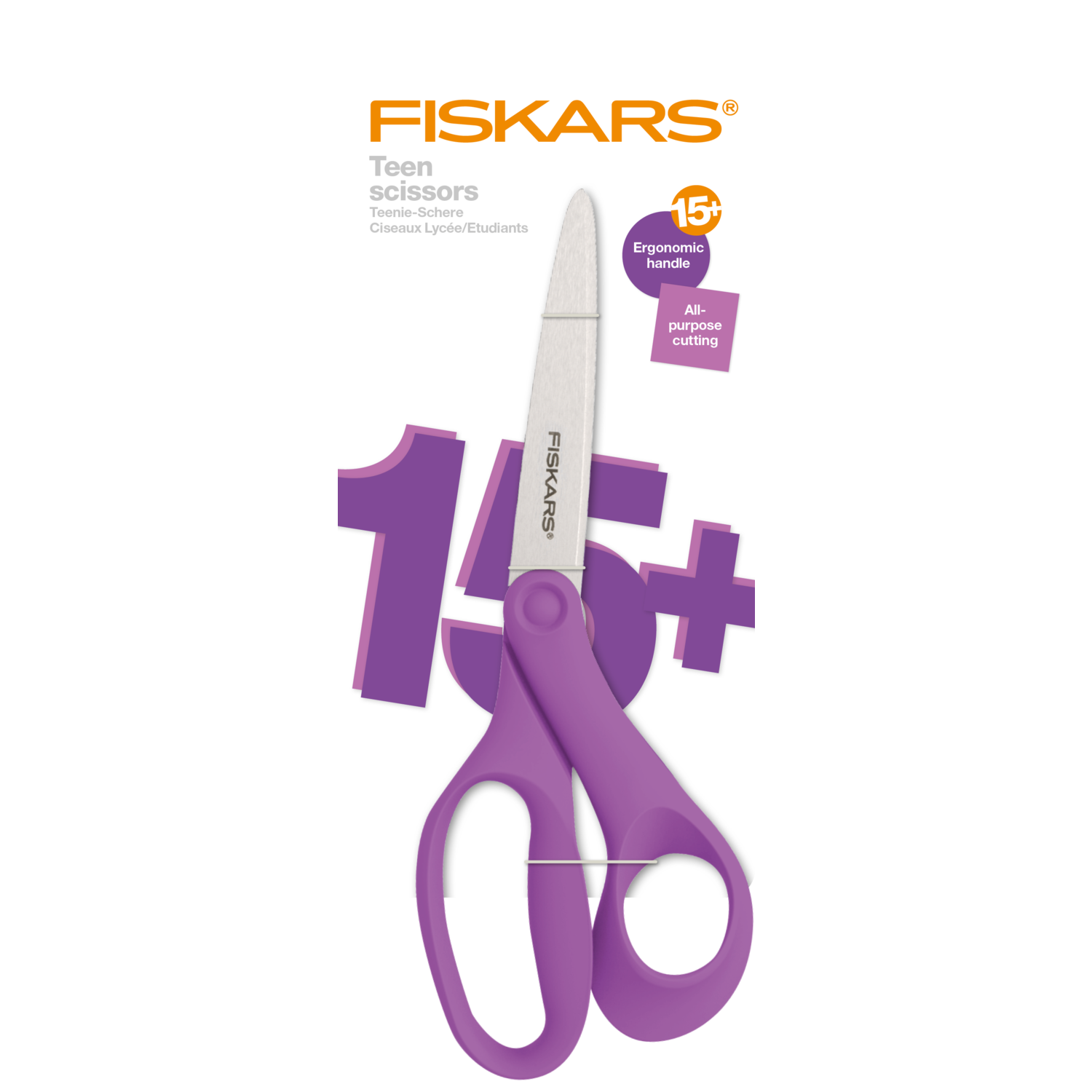 Fiskars • Teen Scissors Speckled Pink 20cm for +15 years old