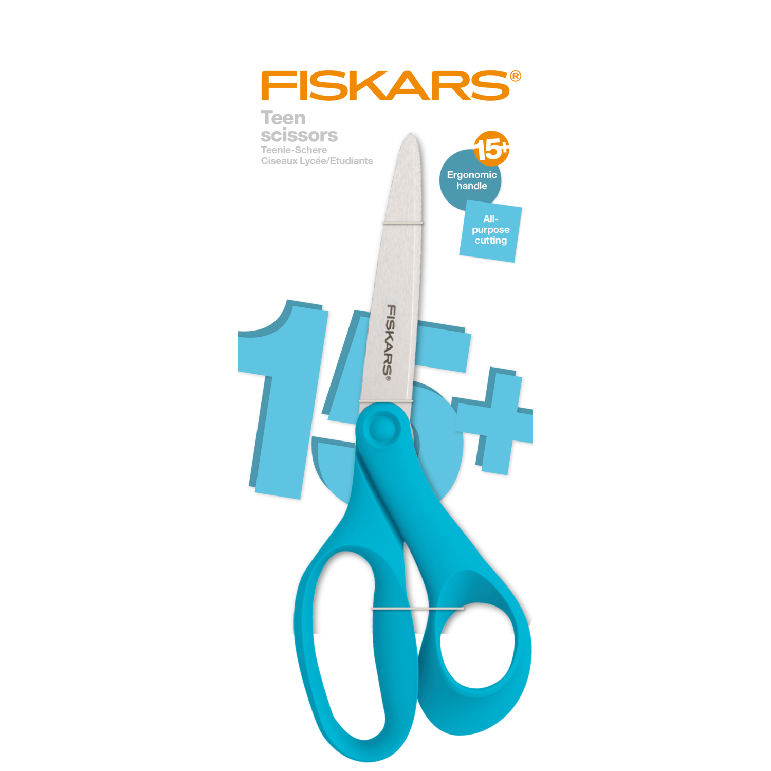 Fiskars • Teen Scissors Teal 20cm for +15 years old