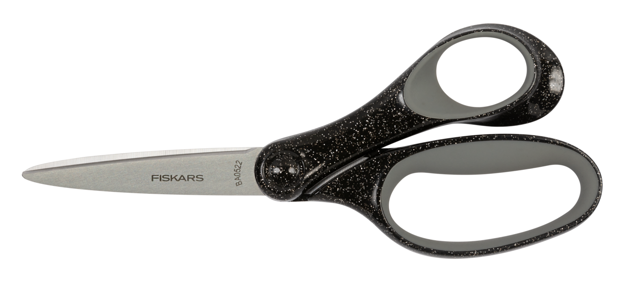 Fiskars Scissors School +12 Glitter Black 18cm (1067859) (DISCONTINUED)