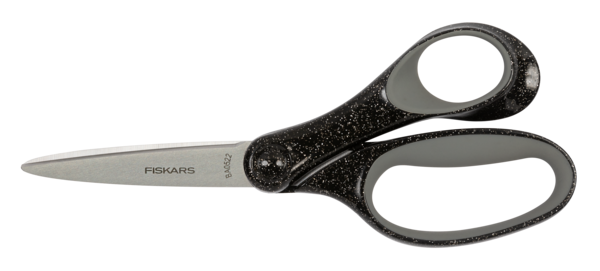 Fiskars Scissors School +12 Glitter Black 18cm (1067859) (DISCONTINUED)