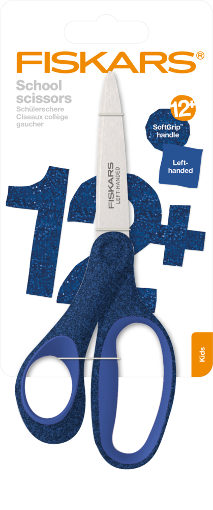 Fiskars • School Scissors left-handed Glitter Blue 18cm for +12