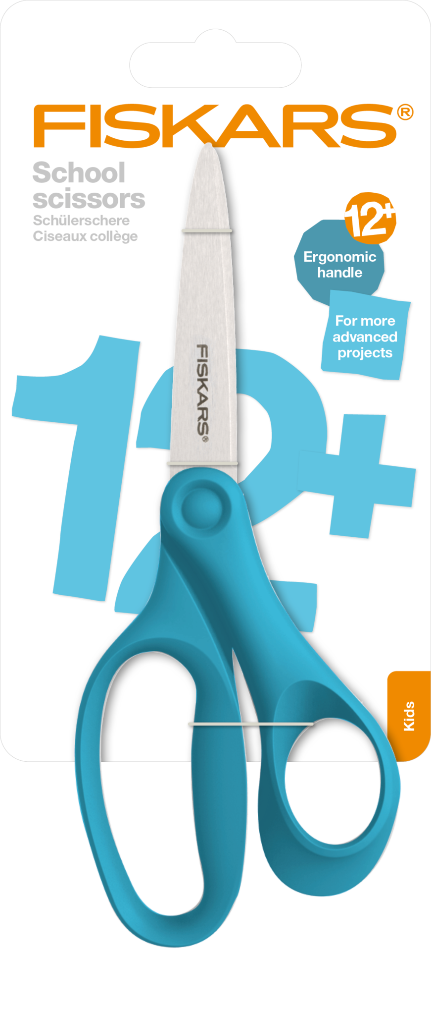 Fiskars • School Scissors left-handed Glitter Blue 18cm for +12