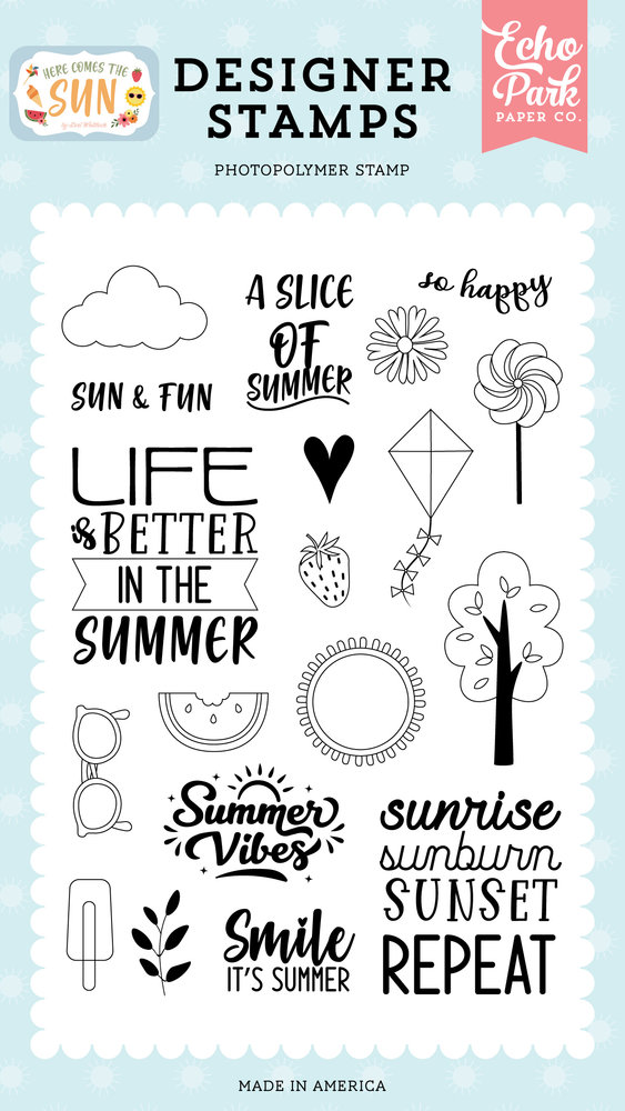 Echo Park Sun And Fun Designer Stamps (HCTS311045) (OUTLET)