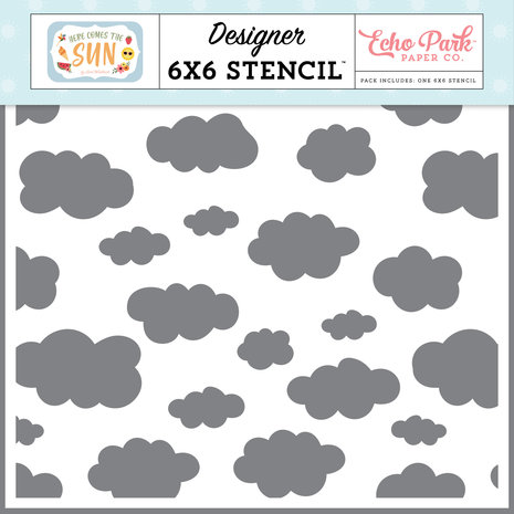 Echo Park Keep Cool Cloud Stencil (HCTS311034) (OUTLET)