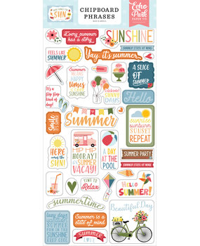 Echo Park Here Comes The Sun Chipboard Phrases (HCTS311022) (DISCONTINUED)