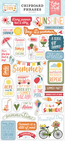 Echo Park Here Comes The Sun Chipboard Phrases (HCTS311022) (DISCONTINUED)