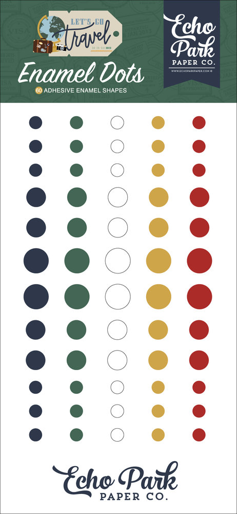 Echo Park Let's Go Travel Enamel Dots (LGT310028) (DISCONTINUED)