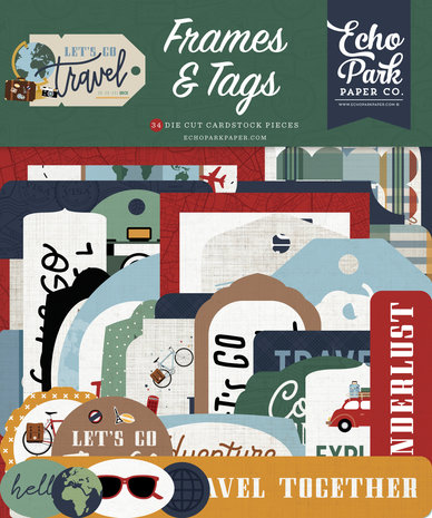 Echo Park Let's Go Travel Frames & Tags (LGT310025) (OUTLET)