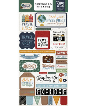 Echo Park Let's Go Travel Chipboard Phrases (LGT310022) (DISCONTINUED) Echo Park Let's Go Travel Chipboard Phrases (LGT310022) (DISCONTINUED)