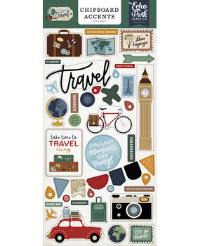 Echo Park Let's Go Travel Chipboard Accents (LGT310021) (DISCONTINUED) Echo Park Let's Go Travel Chipboard Accents (LGT310021) (DISCONTINUED)