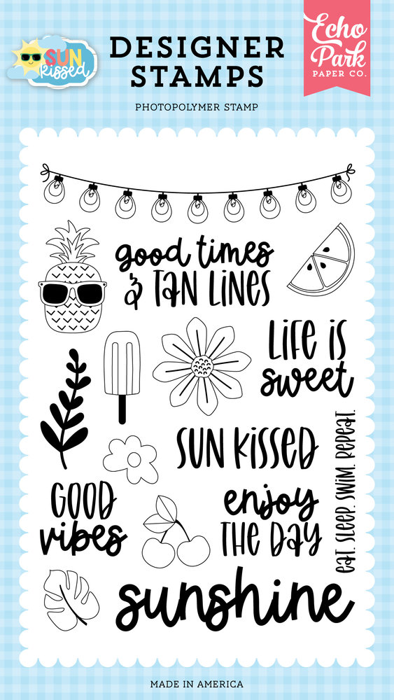 Echo Park Good Times And Tan Lines Designer Stamps (SK312045) (DISCONTINUED)