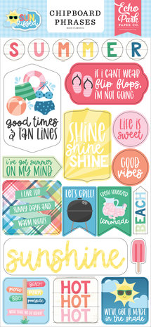Echo Park Sun Kissed Chipboard Phrases (SK312022) (DISCONTINUED)