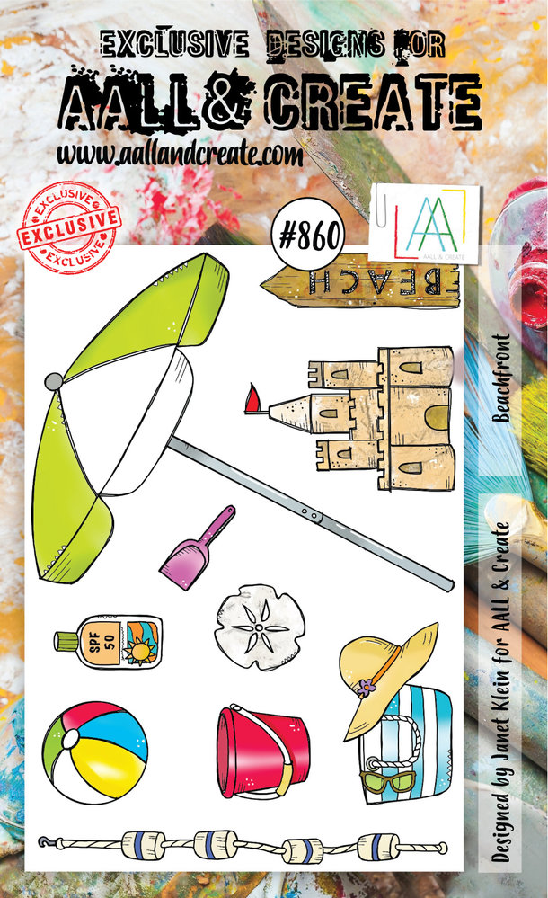 Aall and Create Stamp Set A6 Beachfront (AALL-TP-860) (DISCONTINUED)