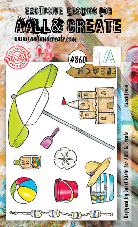 Aall and Create Stamp Set A6 Beachfront (AALL-TP-860) (DISCONTINUED)