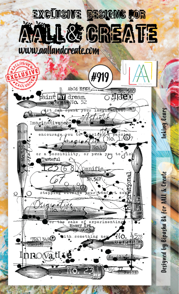 Aall and Create Stamp Set A6 Inking Gears (AALL-TP-919) (DISCONTINUED)