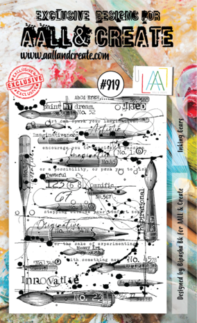 Aall and Create Stamp Set A6 Inking Gears (AALL-TP-919) (DISCONTINUED)