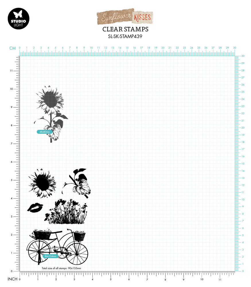 Studio Light Sunflower Kisses Clear Stamp Sunflower Silhouette (SL-SK-STAMP439) (OUTLET) Studio Light Sunflower Kisses Clear Stamp Sunflower Silhouette (SL-SK-STAMP439) (OUTLET)