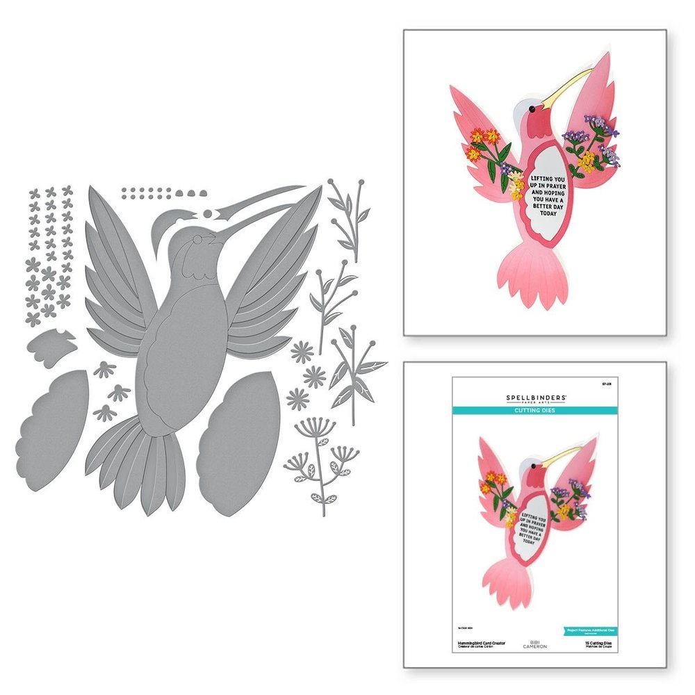 Spellbinders Hummingbird Card Creator Etched Dies (S7-231) (OUTLET)