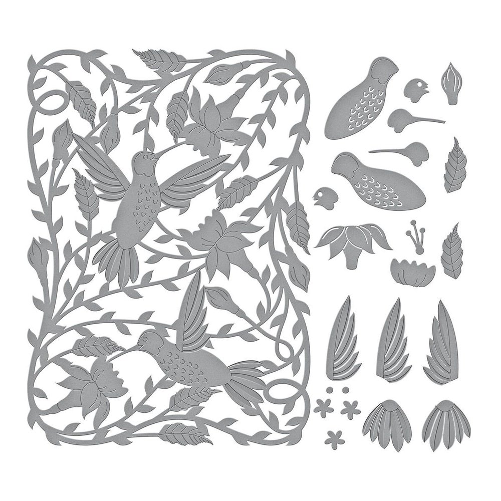 Spellbinders Delicate Floral Hummingbirds Etched Dies (S7-230) (OUTLET) Spellbinders Delicate Floral Hummingbirds Etched Dies (S7-230) (OUTLET)