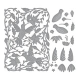 Spellbinders Delicate Floral Hummingbirds Etched Dies (S7-230) (OUTLET)