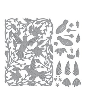 Spellbinders Delicate Floral Hummingbirds Etched Dies (S7-230) (OUTLET)