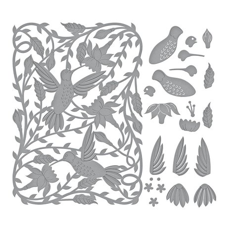 Spellbinders Delicate Floral Hummingbirds Etched Dies (S7-230) (OUTLET) Spellbinders Delicate Floral Hummingbirds Etched Dies (S7-230) (OUTLET)