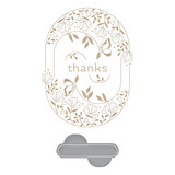 Spellbinders Stylish Oval Thanks Glimmer Hot Foil Plate & Die Set (GLP-373) (OUTLET)