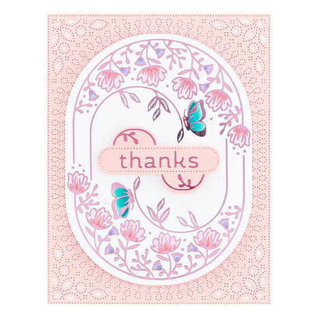 Spellbinders Stylish Oval Thanks Glimmer Hot Foil Plate & Die Set (GLP-373) (OUTLET) Spellbinders Stylish Oval Thanks Glimmer Hot Foil Plate & Die Set (GLP-373) (OUTLET)