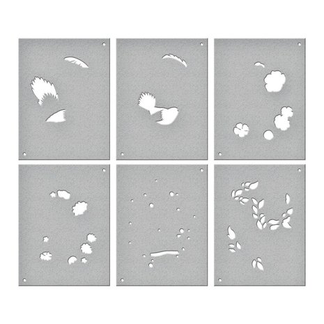Spellbinders Stylish Oval Floral Bird Layering Stencils (6pcs) (STN-049) (OUTLET) Spellbinders Stylish Oval Floral Bird Layering Stencils (6pcs) (STN-049) (OUTLET)