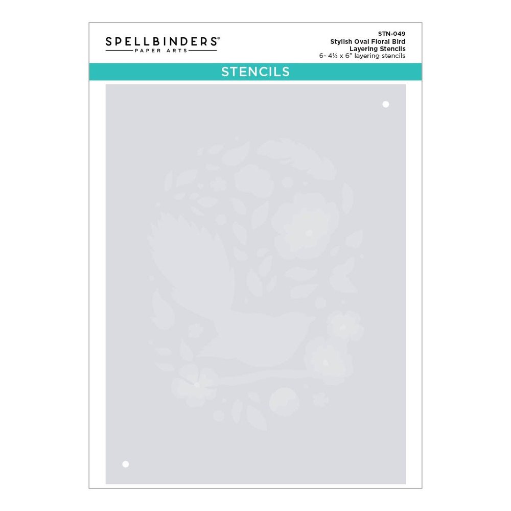 Spellbinders Stylish Oval Floral Bird Layering Stencils (6pcs) (STN-049) (OUTLET) Spellbinders Stylish Oval Floral Bird Layering Stencils (6pcs) (STN-049) (OUTLET)