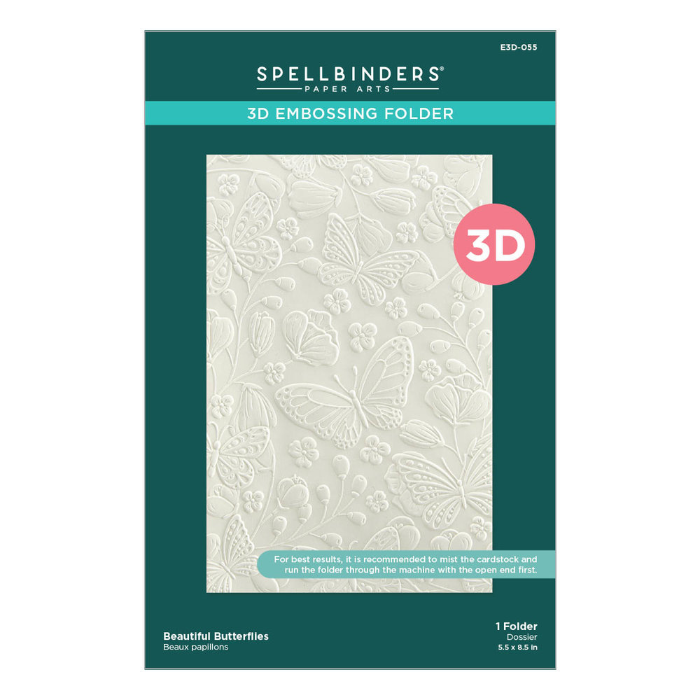 Spellbinders Beautiful Butterflies 3D Embossing Folder (E3D-055) Spellbinders Beautiful Butterflies 3D Embossing Folder (E3D-055)