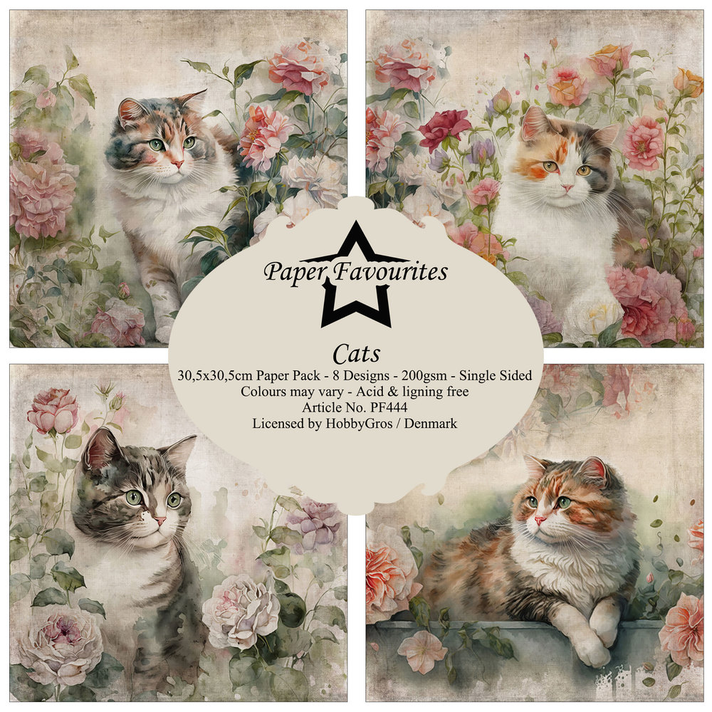 Paper Favourites Cats 12x12 Inch Paper Pack (PF444) (DISCONTINUED) Paper Favourites Cats 12x12 Inch Paper Pack (PF444) (DISCONTINUED)