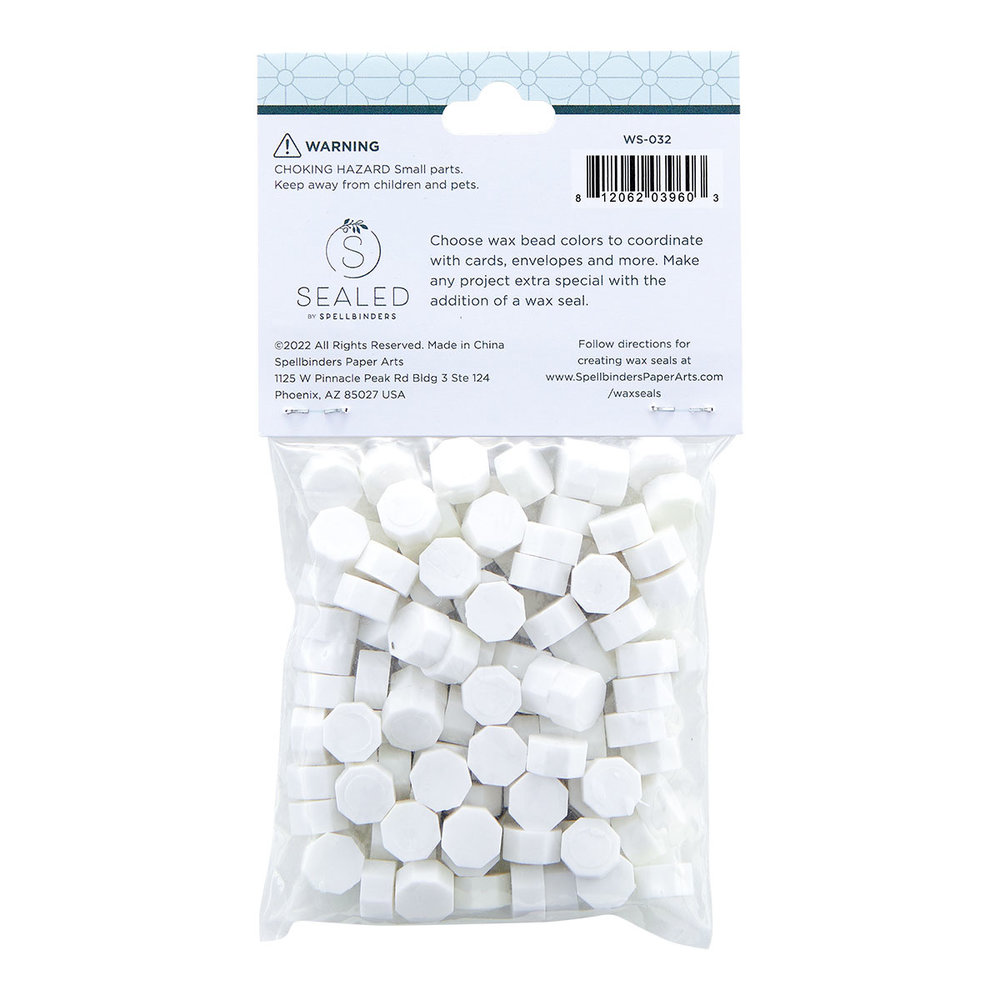 Spellbinders White Wax Beads (100pcs) (WS-032)