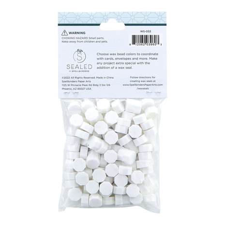 Spellbinders White Wax Beads (100pcs) (WS-032)