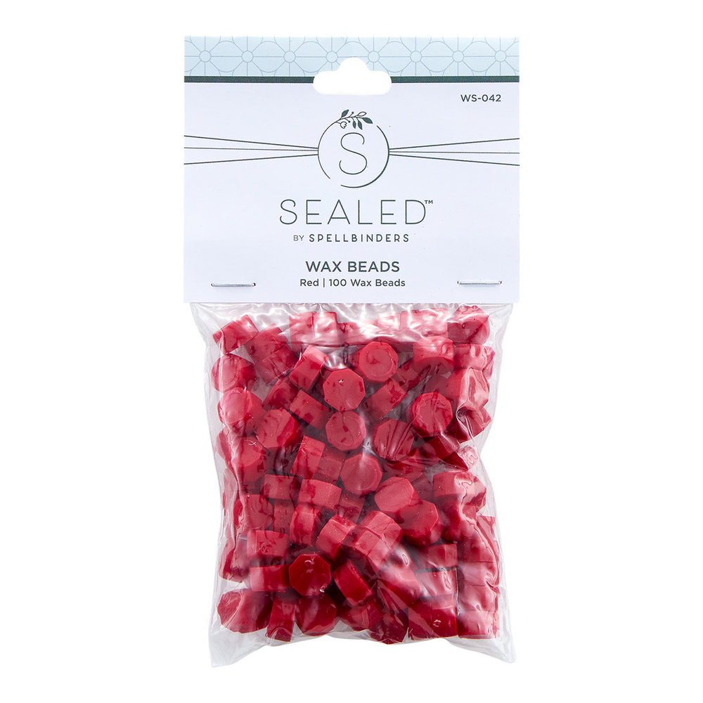 Spellbinders Red Wax Beads (100pcs) (WS-042)