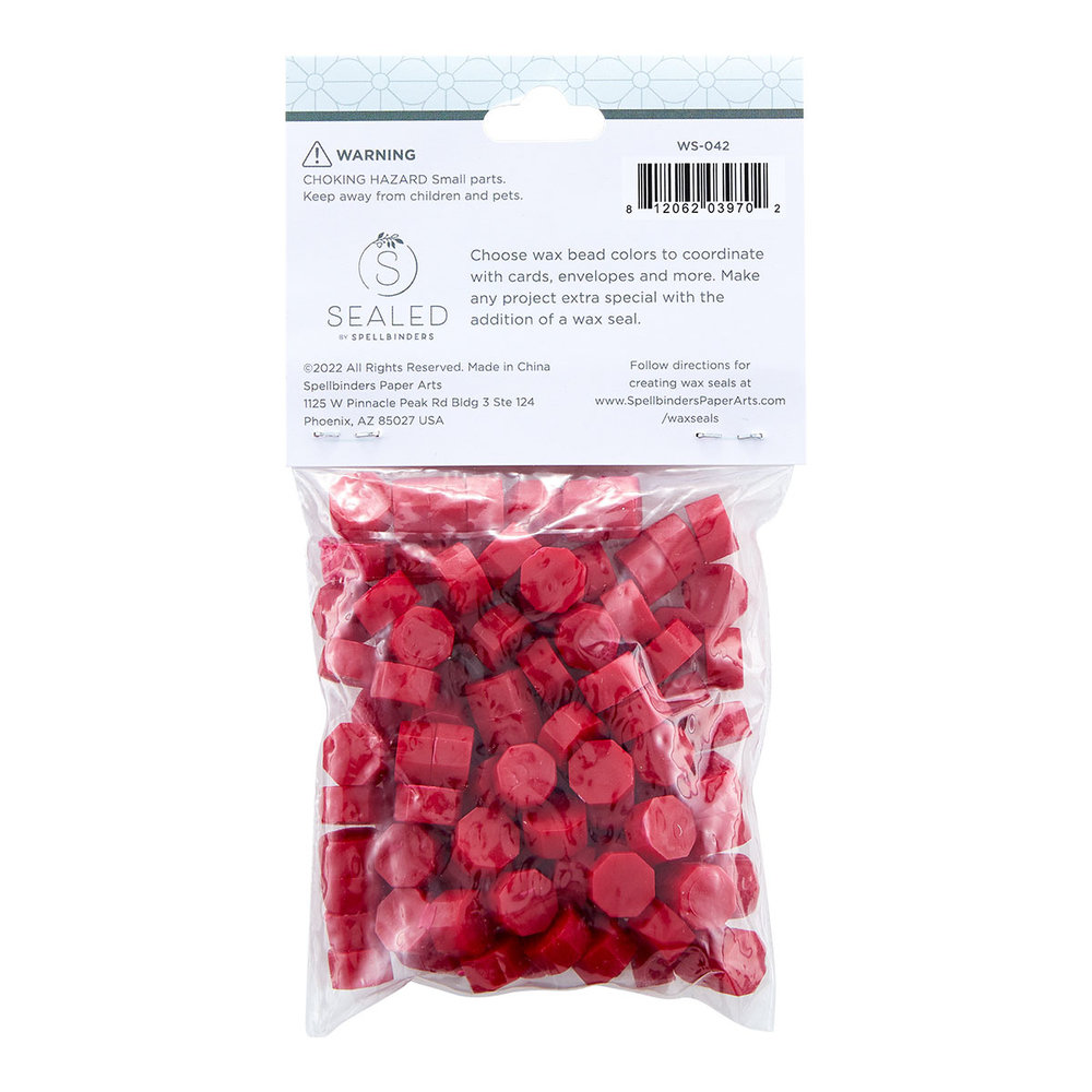 Spellbinders Red Wax Beads (100pcs) (WS-042)