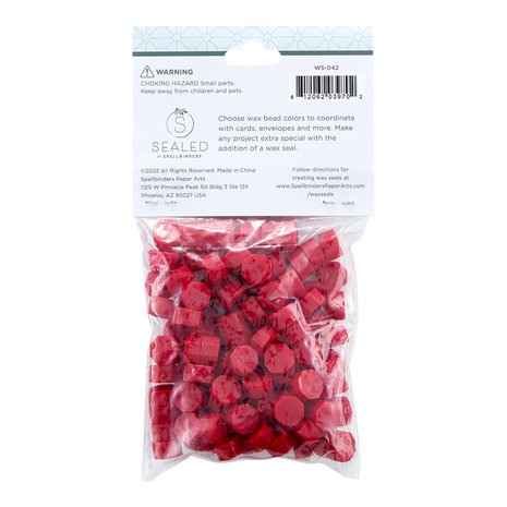 Spellbinders Red Wax Beads (100pcs) (WS-042)