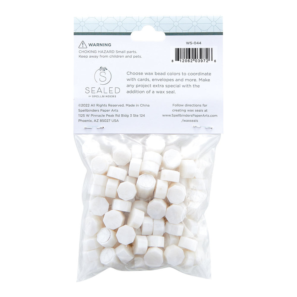 Spellbinders Pearl White Wax Beads (100pcs) (WS-044)