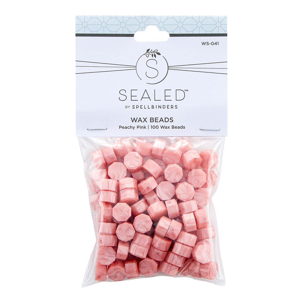 Spellbinders Peachy Pink Wax Beads (100pcs) (WS-041) (OUTLET)