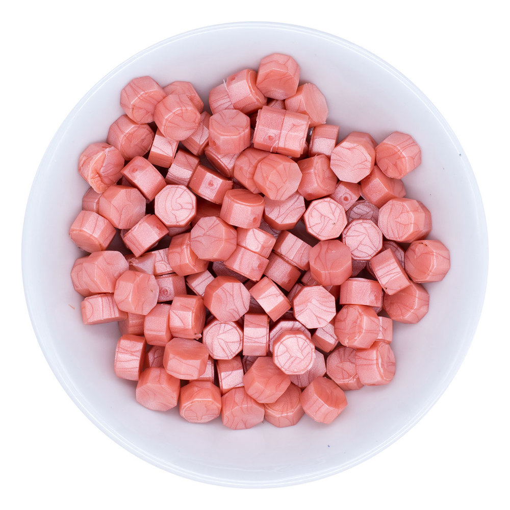 Spellbinders Peachy Pink Wax Beads (100pcs) (WS-041) (OUTLET)