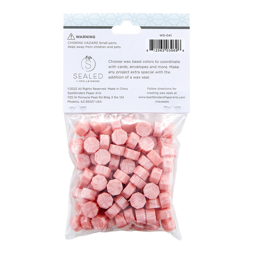 Spellbinders Peachy Pink Wax Beads (100pcs) (WS-041) (OUTLET)