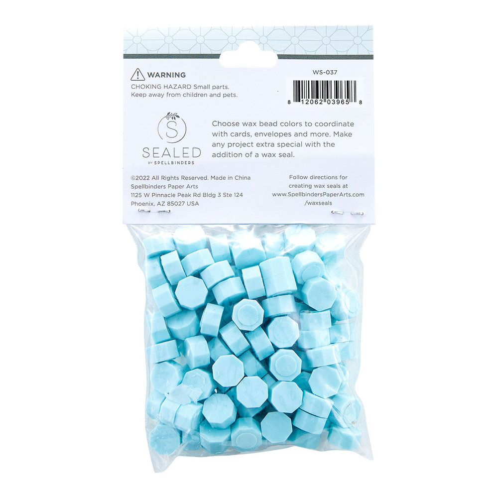 Spellbinders Pastel Blue Wax Beads (100pcs) (WS-037)